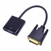 Adaptador DVI- D macho para VGA fêmea DVI-D 24+1 pinos macho conversor digital para analógico VGA DB15 fêmea