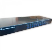Chaveador KVM 8 Portas USB/PS2 OSD 1920x1440 Teclado Video e Mouse, Rack 19 1U, Interfaces USB/PS2 com 8x Cabo