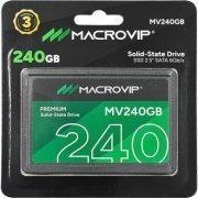 Macrovip SSD 240GB SATA3 6Gbs 2.5 polegadas velocidade de leitura 520MB/s, velocidade de gravação 450MB/s