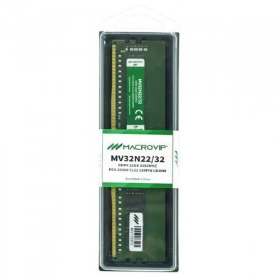 MV32N22/32 Macrovip Memória 32GB DDR4 3200MHz UDIMM PC4-25600