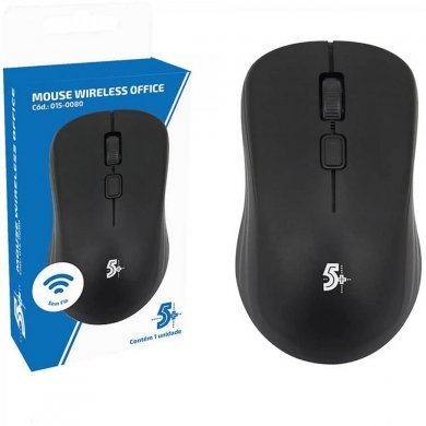 MW-500 5+ Mouse sem fio Office 1000DPI dongle USB 2.4GHz preto