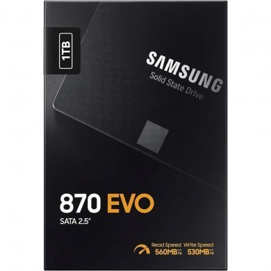 MZ-77E1T0E Samsung SSD 1TB 870 EVO SATA 3 6Gbps 2.5 polegadas