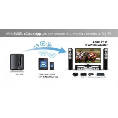 NAS520 ZYXEL NAS Storage Personal Cloud Server Media