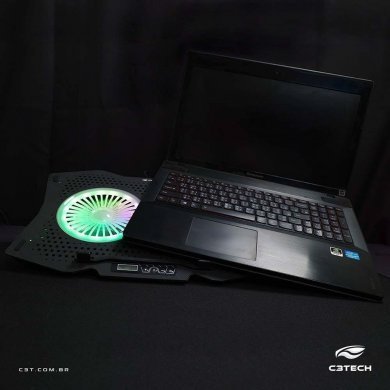C3 TECH BASE GAMER PARA NOTEBOOK 2 COOLERS