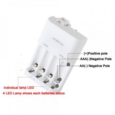 Carregador de Pilhas SANYO 4x AA ou AAA