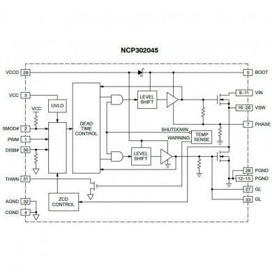 NCP302045 CI 302045 PWM QFN31 SMD