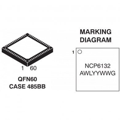 NCP6132B CI PWM regulador de tensão QFN60