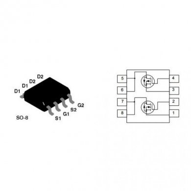 Dual MOSFET N and P Channel 3.7A 30V SO8