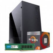 Computador Gamer NetPC Ryzen 3 2200G Quad Core 3.5GHz Vega 8 Graphics Ram 8GB DDR4 2666MHz SSD 256GB NVMe Fonte 600W