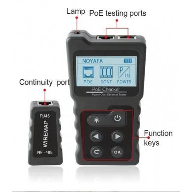 NF-488 Noyafa Tester De Cabo De Rede Multifuncional