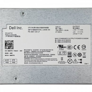 NFCG1 DELL Fonte Storage PowerVault 600W Hot Swap