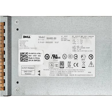 NFCG1 DELL Fonte Storage PowerVault 600W Hot Swap