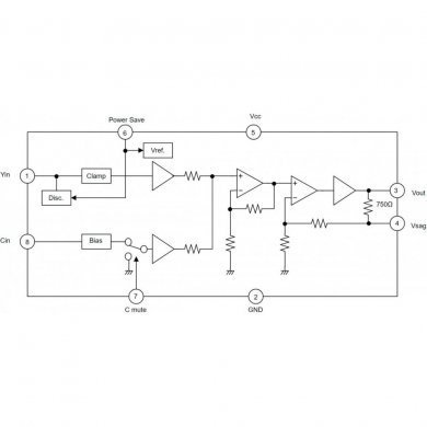 CI 2274 amplificador operacional 3V 12dB  SOP8 SMD