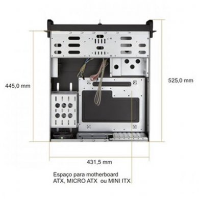 Gabinete Nilko NK330 ATX Rack 19 Pol. 3U