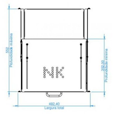 NK030461-B352 Bandeja Nilko Móvel 1U Ajustável