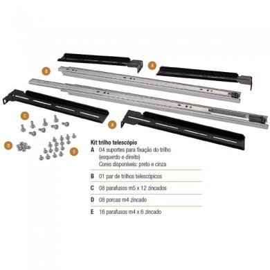 NK030515-T550 Kit Trilho Telescópico 550mm Nilko