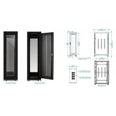 Rack Nilko Piso 40U 1200mm 19 Polegadas
