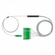 Mini Splitter Óptico PLC SC/APC 1x8 SM 1 metro (kit com 2 peças)