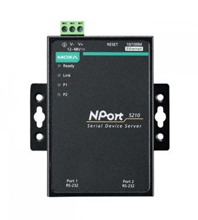 NPORT5210 Moxa Conversor RS-232 para RJ45 10/100Mb 2 portas
