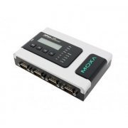 Moxa Device Server 4 Port RS232/422/485 Secure Serial Device Server w/10/100, DB9M, 12-48V Power Input