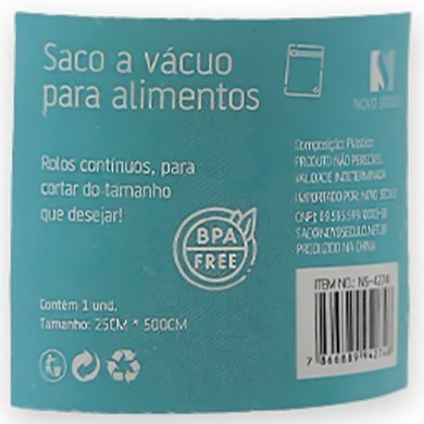 NS-4274 Bobina de saco plástico a vácuo gofrada 25cm X 5m