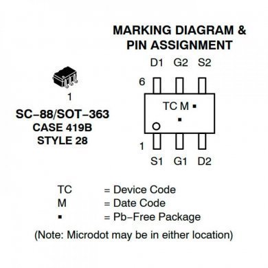 Mosfet N/P-Channel SOT-363