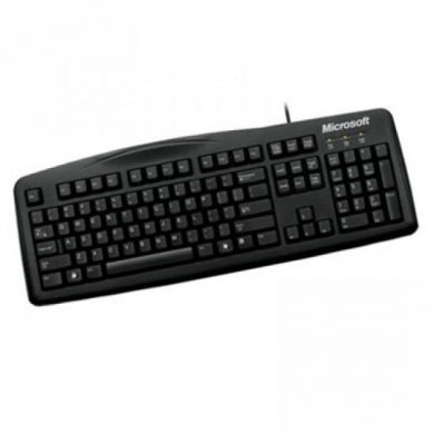 NZD-00003 Teclado Microsoft Wired 200 Ergonômico USB Preto, PN: NZD-00003