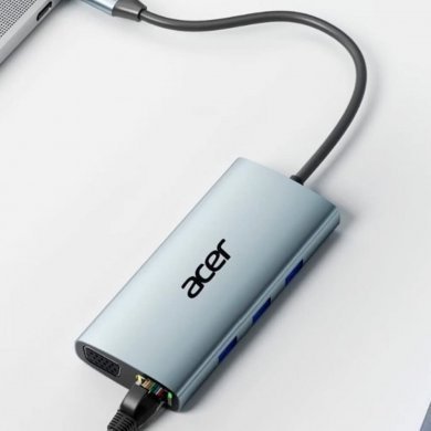 Acer dock station 9x1 USB-C USB 3.0 HDMI 4K/VGA/RJ45/PD