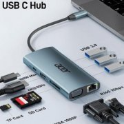 Acer dock station 9x1 USB-C USB 3.0 HDMI 4K/VGA/RJ45/PD velocidade de até 5Gbps