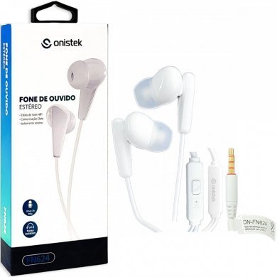 ON-FN624-BR/AZ Onistek fone de ouvido com fio e microfone P2