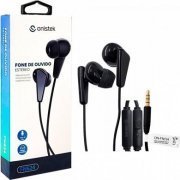 Onistek fone de ouvido com fio e microfone P2 Preto e
