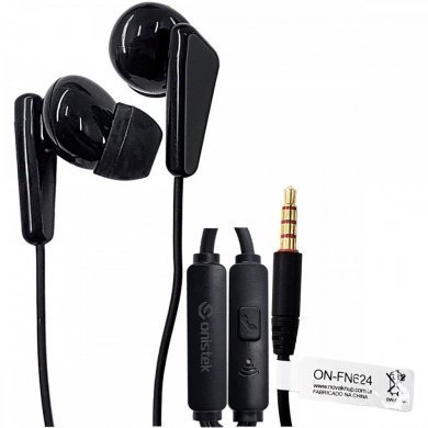 Onistek fone de ouvido com fio e microfone P2
