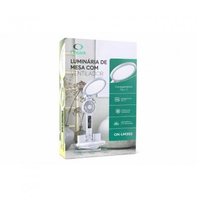 Onistek luminária de mesa LED redondo com 3 niveis de luz