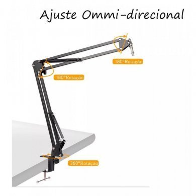 ON-M0017 Onistek suporte articulável em metal para microfone