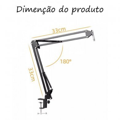 ON-M0017 Onistek suporte articulável em metal para microfone