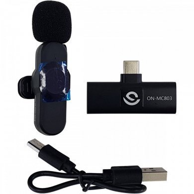 Onistek microfone de lapela wireless para USB-C