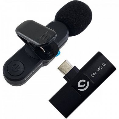 Onistek microfone de lapela wireless para USB-C