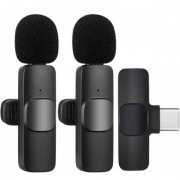 Kit 2 microfones de lapela wireless USB-C Transmissão
