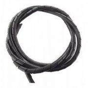 Organizador tubo em espiral 1/2 para cabos preto (venda por metro)