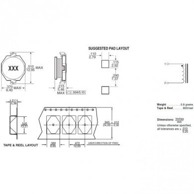 Puneng Power Inductor SMD 22uH 2.6A Unshielded