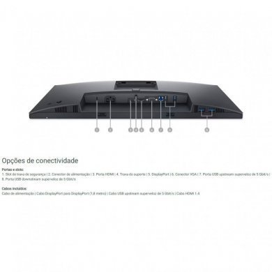 Monitor DELL 23.8 Full HD IPS com ajuste de altura