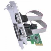 Vinik Placa Serial PCI-E 2 Saídas RS232 1 Saída Paralela IEEE1284 Low Profile