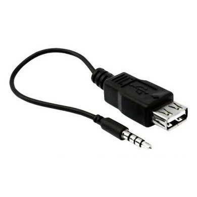 Cabo Plug P2 3.5mm x USB-A Fêmea