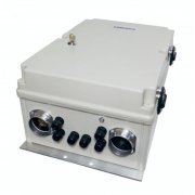 Linkbox Caixa Hermetica Plástica 50X35X23 CM Ventilação Forçada Controlada Por Termostato e Régua com 3 tomadas