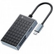 Foto de P-CR02-BK Yottamaster Leitor de Cartão 4 em 1 USB Tipo-C Compatível com cartão SD/Micro SD/Memory