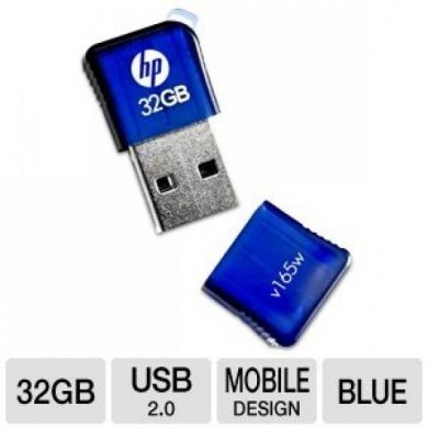 P-FD32GHP165-EF Pen Drive HP v165w 32GB Azul