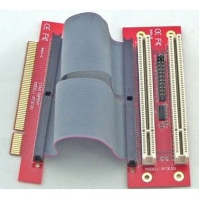 PA2523 Adaptador Riser 1x PCI 32bit para 2x PCI