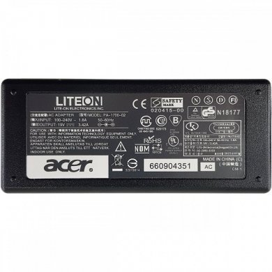 Fonte notebook 19V 3.42A 65W plug 5.5x1.7mm