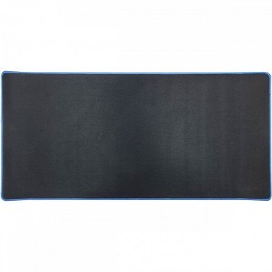 PAD75X35BLU Mousepad gamer 75x35 preto com borda costurada azul