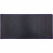Mousepad gamer 75x35 preto com borda costurada roxo base antiderrapante